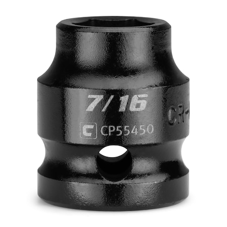 Capri Tools 1/2 in Drive 7/16 in 6-Point SAE Stubby Impact Socket CP55450